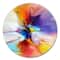 Designart Multicolored Creative Flower Farmhouse Wall Clock